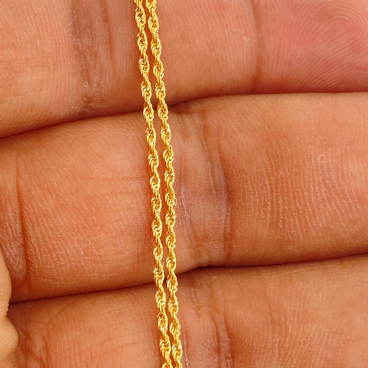 Rope Chain 1gr / 20 in / 1.2mm Yellow Gold +3 18K %