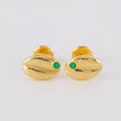 Stud Earrings Coffee Bean 0.9g / in / 6.7mm Yellow Gold 18K