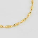 Bracelet Rustic Barrel 2.4g / 7 1/2 in / 3.05mm Yellow Gold 18K