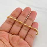 Bracelet Rustic Barrel 2.4g / 7 1/2 in / 3.05mm Yellow Gold 18K
