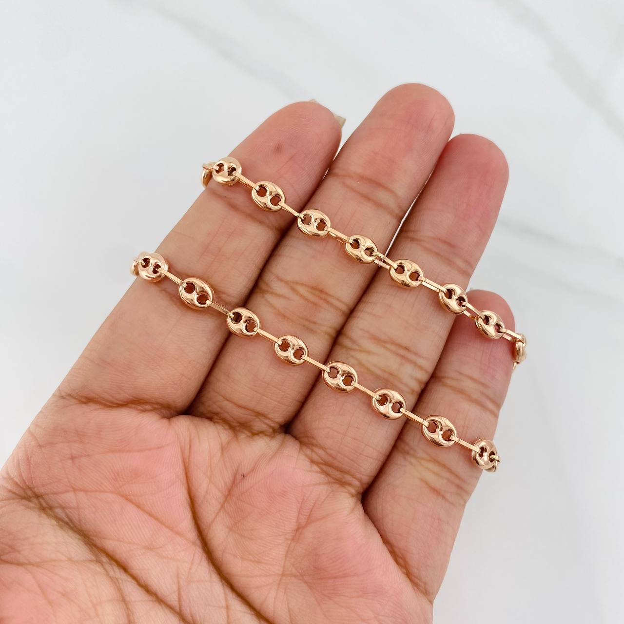 Cadena GC 9.85g / 24 in / 5mm Oro Rosa 18K