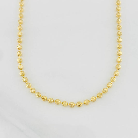 Cadena Militar Media Luna 9.95g / 18 in / 2.4mm Oro Amarillo 18K
