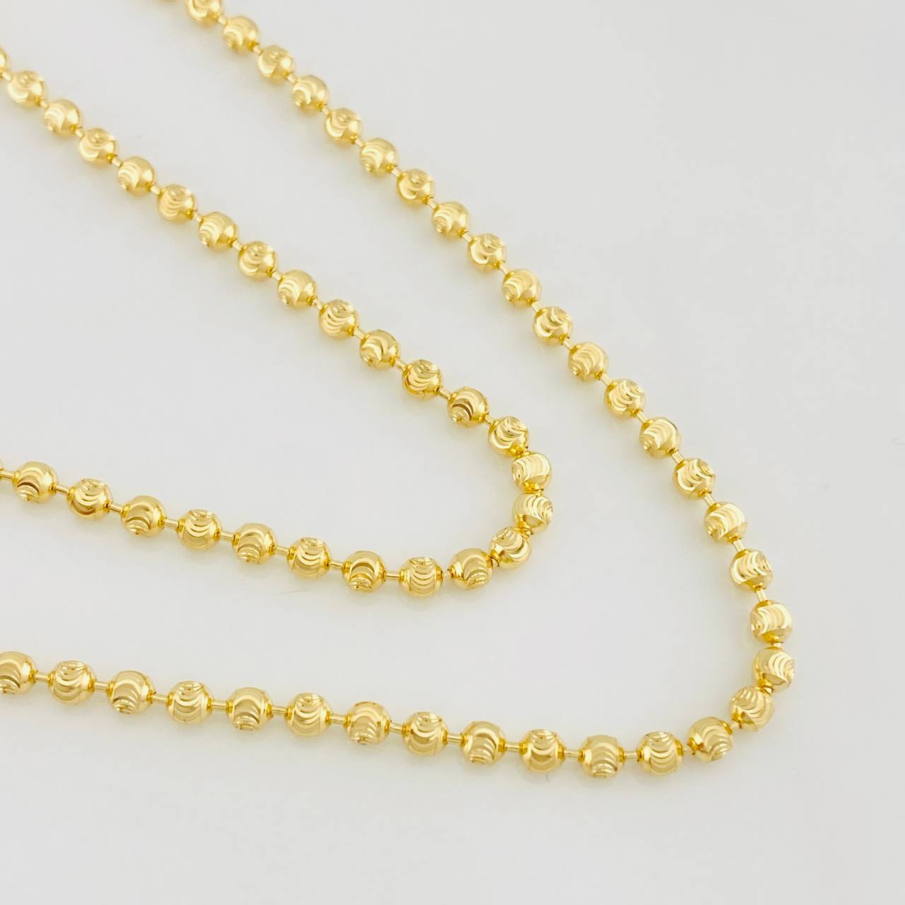 Half Moon Military Chain 9.95g / 18 in / 2.4mm Yellow Gold 18K