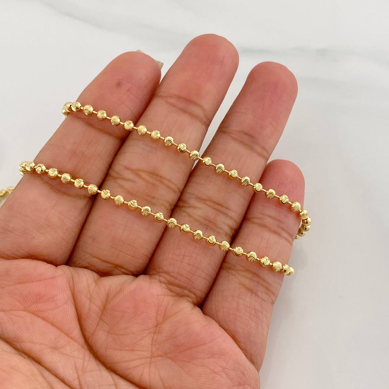 Half Moon Military Chain 10.35g / 18 in / 2.4mm 18K Yellow Gold