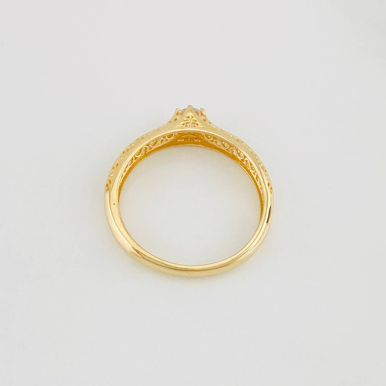 Anillo Solitario Churumbela 2.2g / T7 1/4 Oro Amarillo 18K