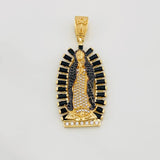 Dije Virgen de Guadalupe 10.35g / 2 in Dos Oros Negro Amarillo 18K