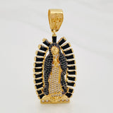 Dije Virgen de Guadalupe 10.35g / 2 in Dos Oros Negro Amarillo 18K
