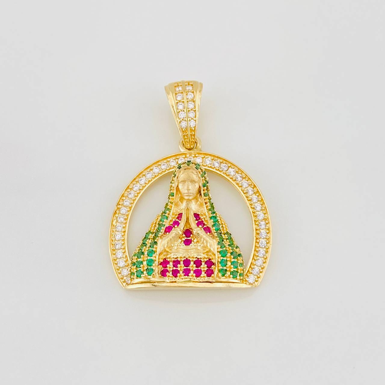 Dije Virgen Maria 3.8g / 1 1/4 in Oro Amarillo 18K