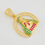 Dije Virgen Maria 3.8g / 1 1/4 in Oro Amarillo 18K