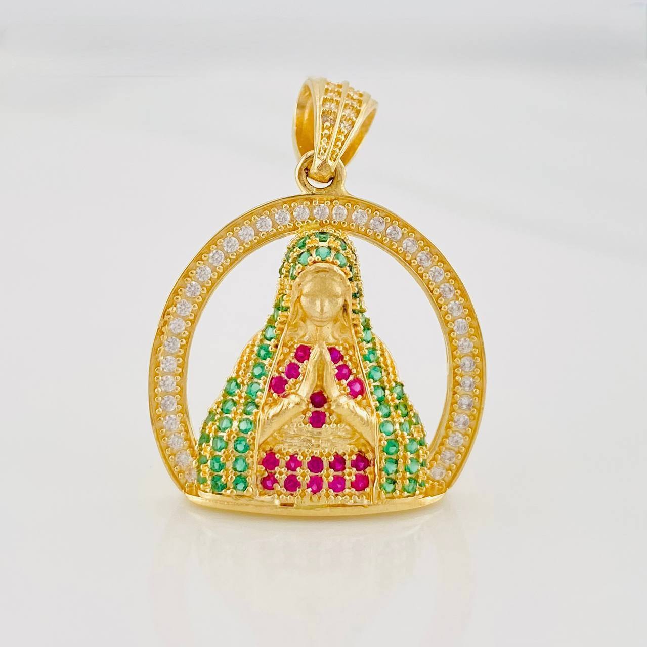 Dije Virgen Maria 3.8g / 1 1/4 in Oro Amarillo 18K