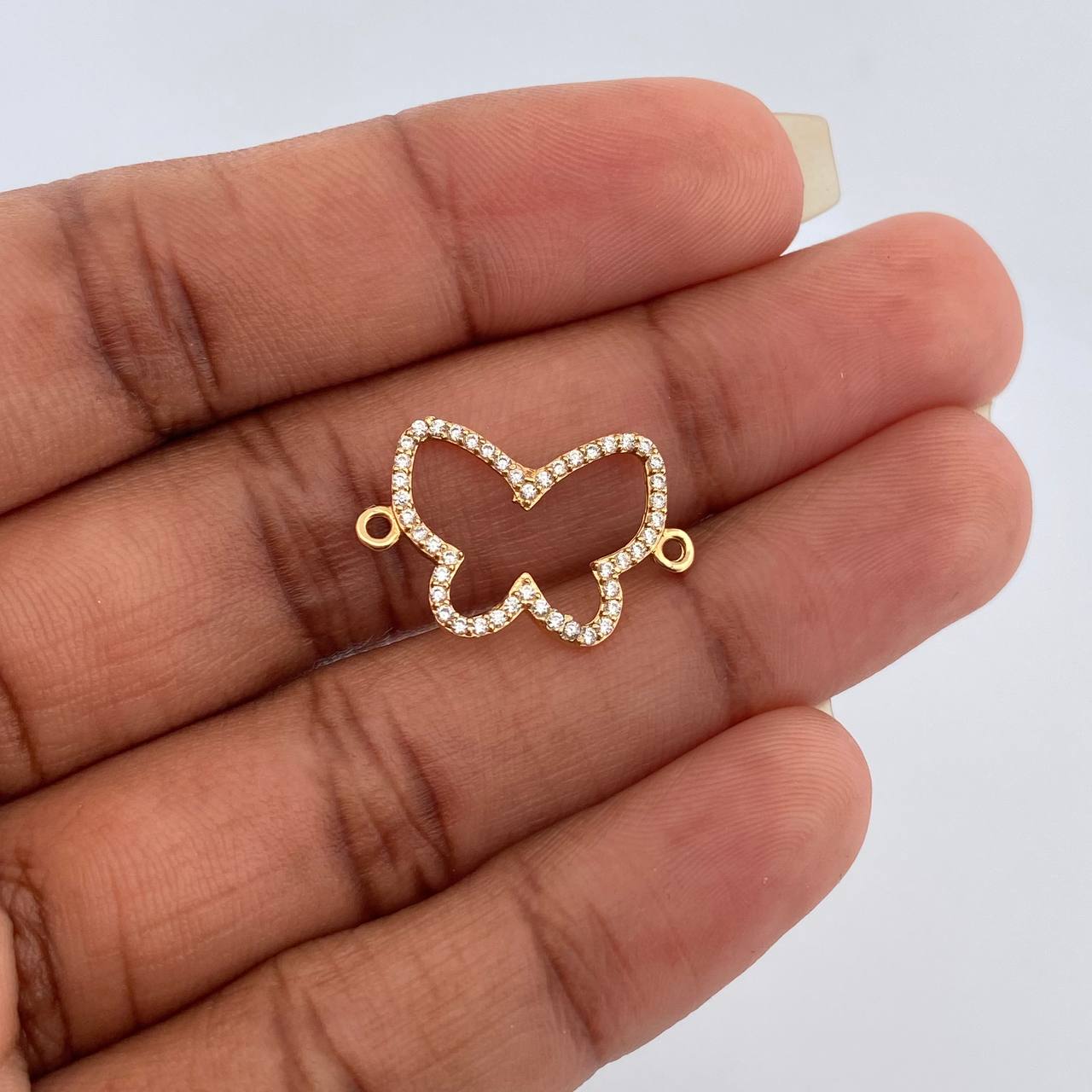 Herraje Silueta Mariposa 0.85gr / 3/4 in / Oro Amarillo 18K %