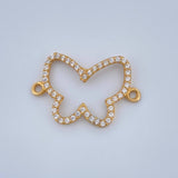 Herraje Silueta Mariposa 0.85gr / 3/4 in / Oro Amarillo 18K %
