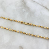 Cadena Militar 37.35gr / 60cm / 4mm Diamantada Oro Amarillo 18K ©