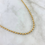 Cadena Militar 37.35gr / 60cm / 4mm Diamantada Oro Amarillo 18K ©