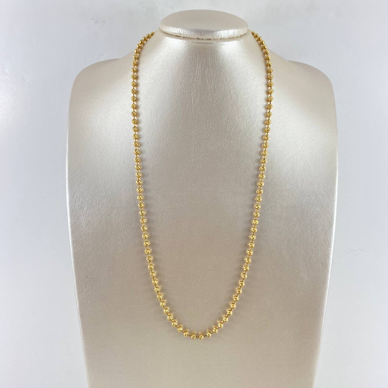 Cadena Militar 27.25gr / 75cm / 4mm Diamantada Oro Amarillo 18K