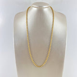 Cadena Militar 27.25gr / 75cm / 4mm Diamantada Oro Amarillo 18K