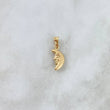 Pendant Media Luna Mate 0.5gr / 2.2cm / Yellow Gold Stamped