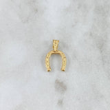 Pendant Horseshoe 0.7gr / 2cm / Stamped Yellow Gold