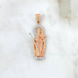 Pendant Virgin Mary Help 6.55gr / 4.8cm / White Zircons Two-tone White Rose Gold ©