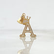 Dije Corona Letra A 1.85gr / 1 in / Oro Amarillo 18K