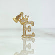 Pendant Crown Letter E 1.7gr / 1in / 18K Gold