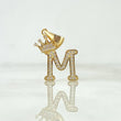 Dije Corona Letra M 1.95gr / 1 in / Oro Amarillo 18K