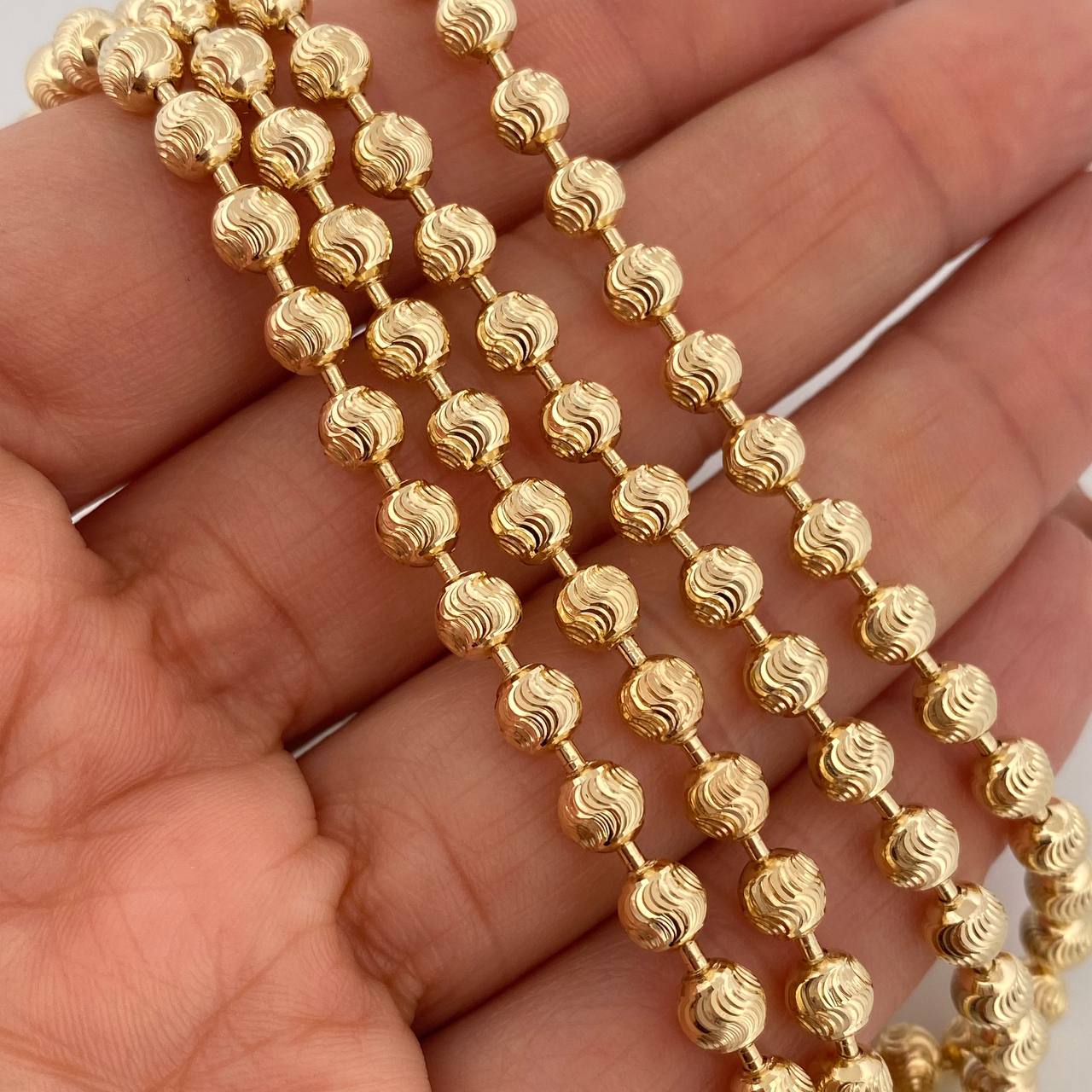 Cadena Militar Media Luna 23.35gr / 24 1/2 in / 5mm Oro Amarillo Nac.Esp. 18K $