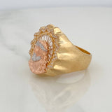 Anillo Rostro Cristo 11.6gr / T10 1/4 / Tres Oros 18K $