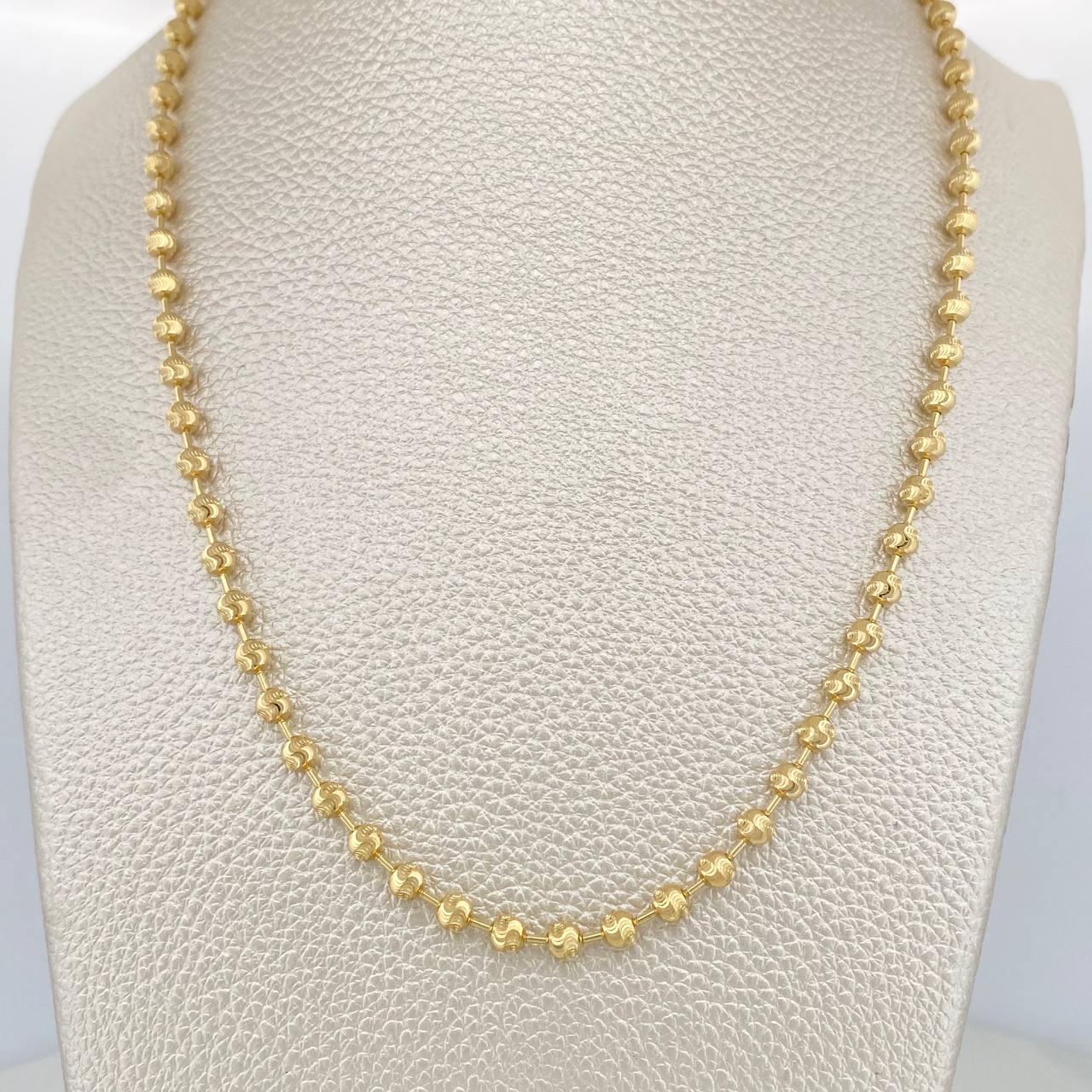 Cadena Militar Media Luna 12.5gr / T12 1/2 / 20 in / 4mm Oro Amarillo Nac.Esp. 18K $