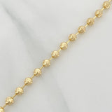 Cadena Militar Media Luna 13.25gr / 22 in / 4mm Oro Amarillo Nac.Esp. 18K $