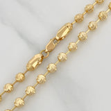 Cadena Militar Media Luna 13.9gr / 22 in / 4mm Oro Amarillo Nac.Esp. 18K $