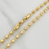 Cadena Militar Media Luna 15gr / 24 in / 4mm Oro Amarillo Nac.Esp. 18K $