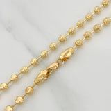 Cadena Militar Media Luna 12.5gr / T12 1/2 / 20 in / 4mm Oro Amarillo Nac.Esp. 18K $