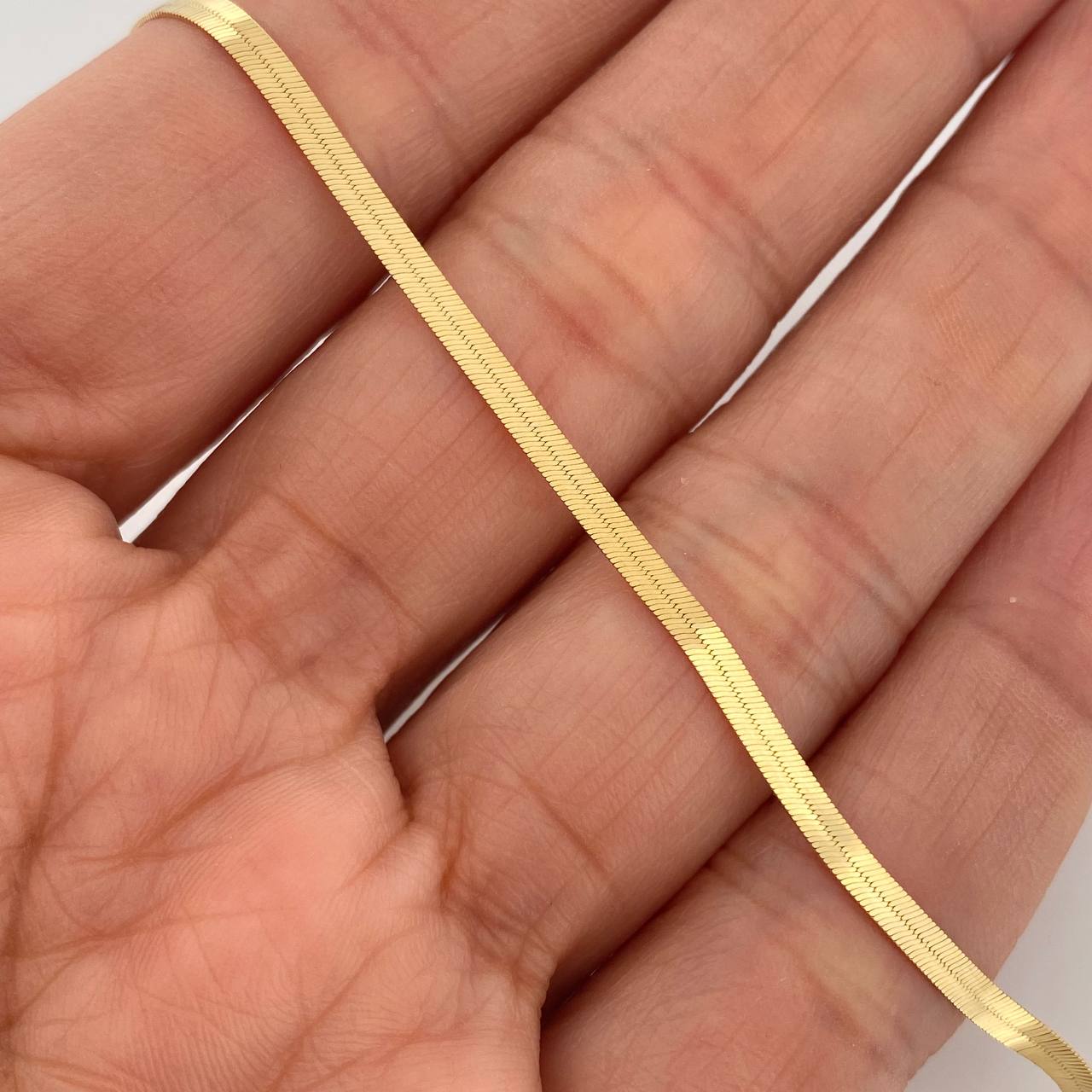 Pulso Espejo 2.4gr / 7 1/2 in / 2mm Oro Amarillo +3 18K %