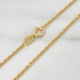Rope Chain 0.85gr / 45cm / 1mm Yellow Gold +3 18K $