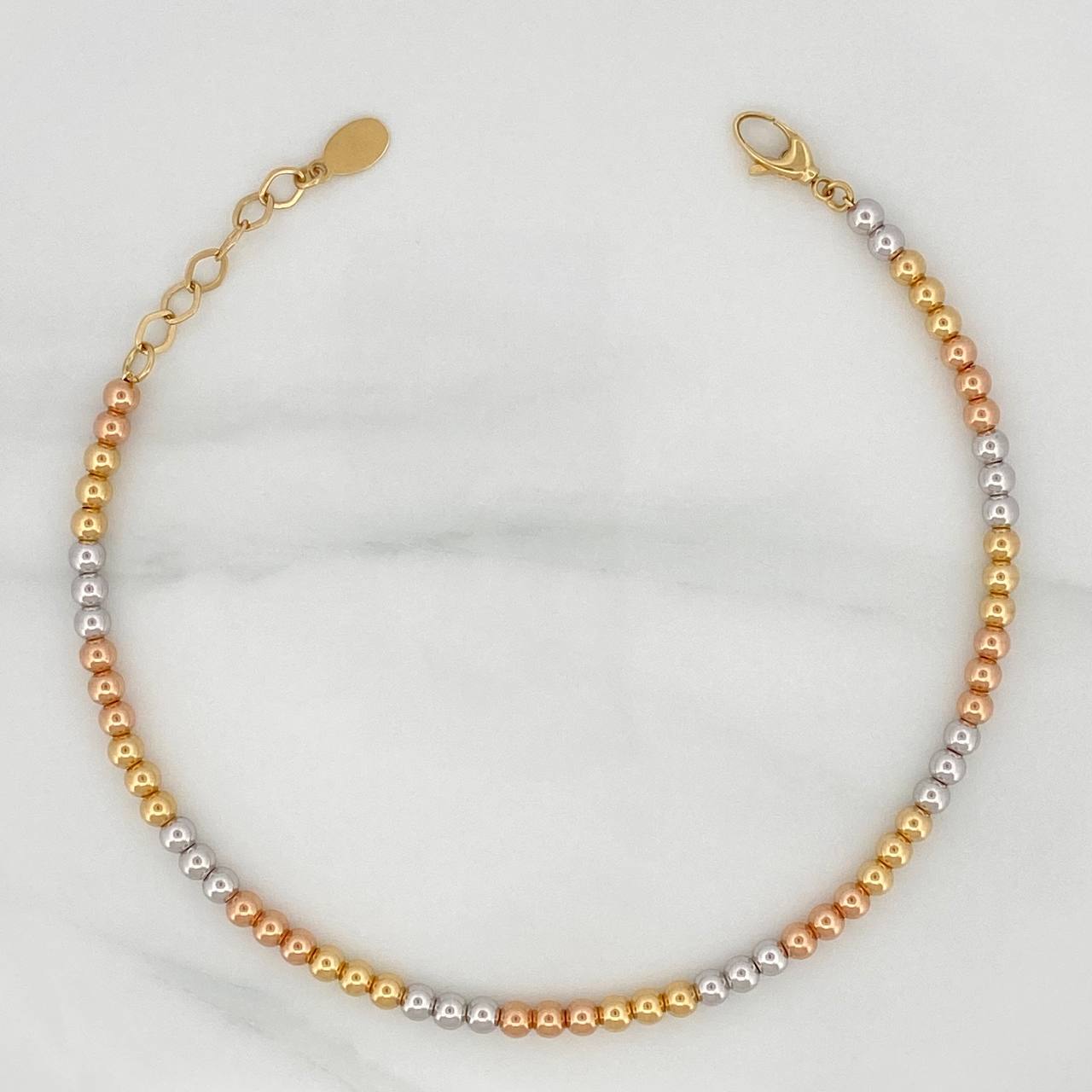 Pulso Militar 6.35gr / 8 1/4 in / 3mm Tres Oros +3 18K $