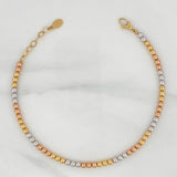 Pulso Militar 6.35gr / 8 1/4 in / 3mm Tres Oros +3 18K $