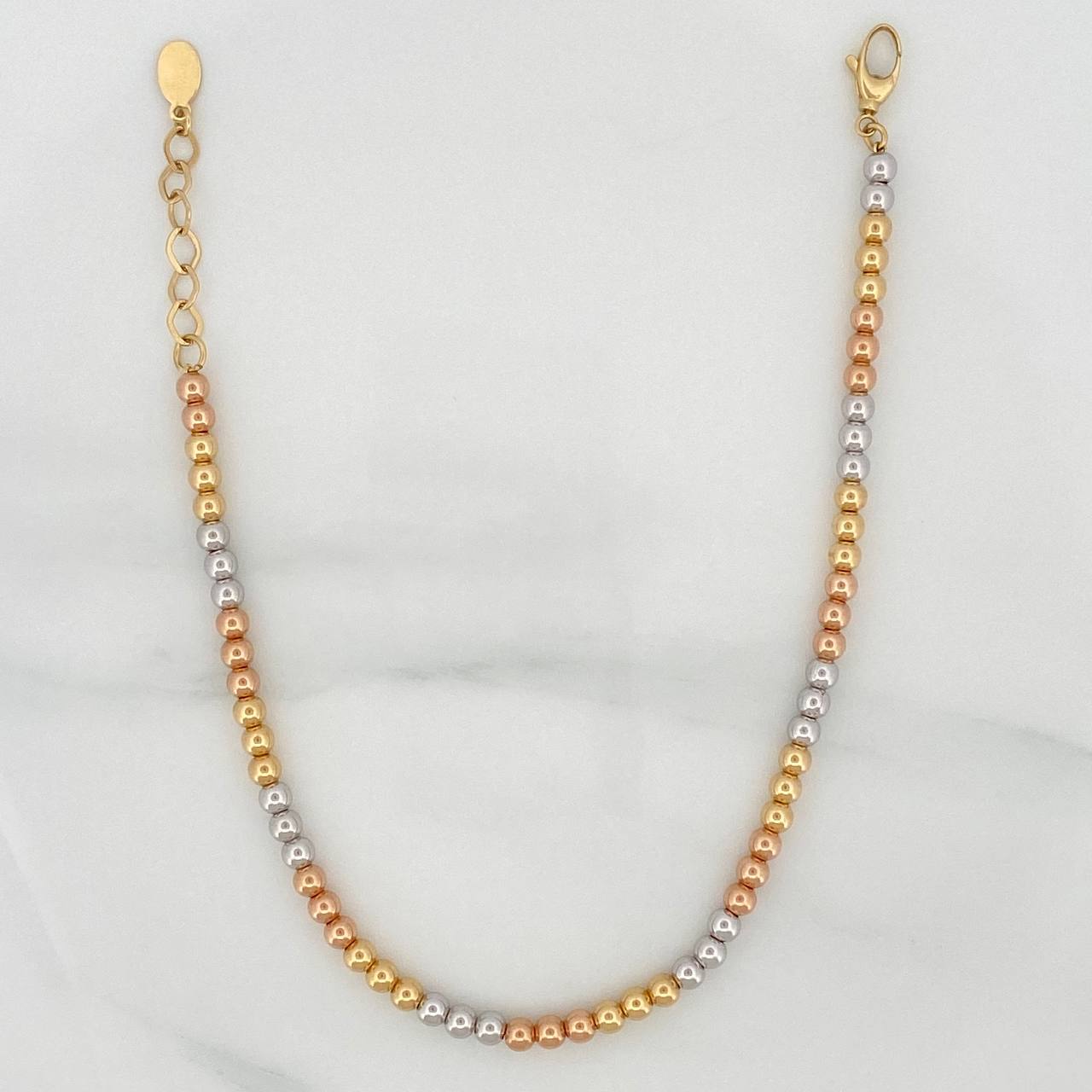 Pulso Militar 6.35gr / 8 1/4 in / 3mm Tres Oros +3 18K $