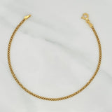 Pulso Chino 2gr / 7 1/2 in / 2mm Oro Amarillo +1 18K $