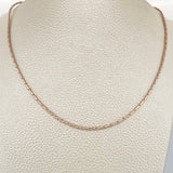 Cadena Cardono 15.25gr / 23 3/4 in / 1.35mm Dos Oros Blanco Rosa +4 18K &