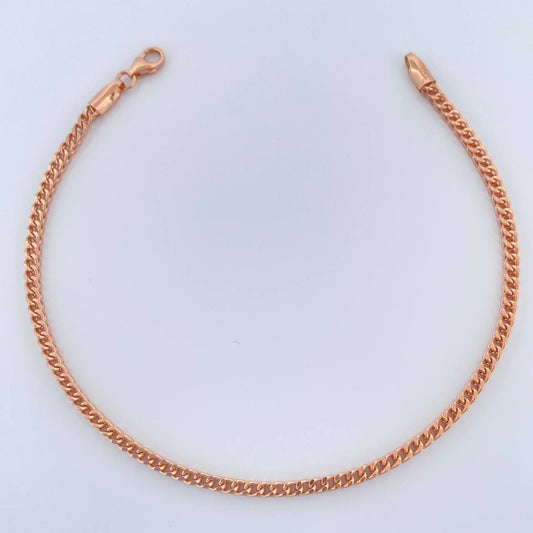 Pulso Franco 3.05gr / 7 1/2 in / 2mm Oro Rosa +3 18K &