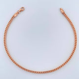 Pulso Franco 3.05gr / 7 1/2 in / 2mm Oro Rosa +3 18K &