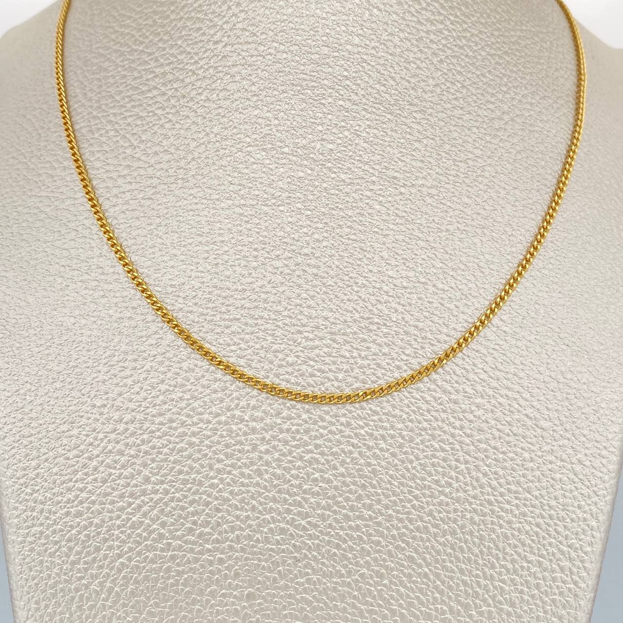 Cadena Cubana 3.05gr / 23 1/2 in / 1.6mm Oro Amarillo +1 18K &