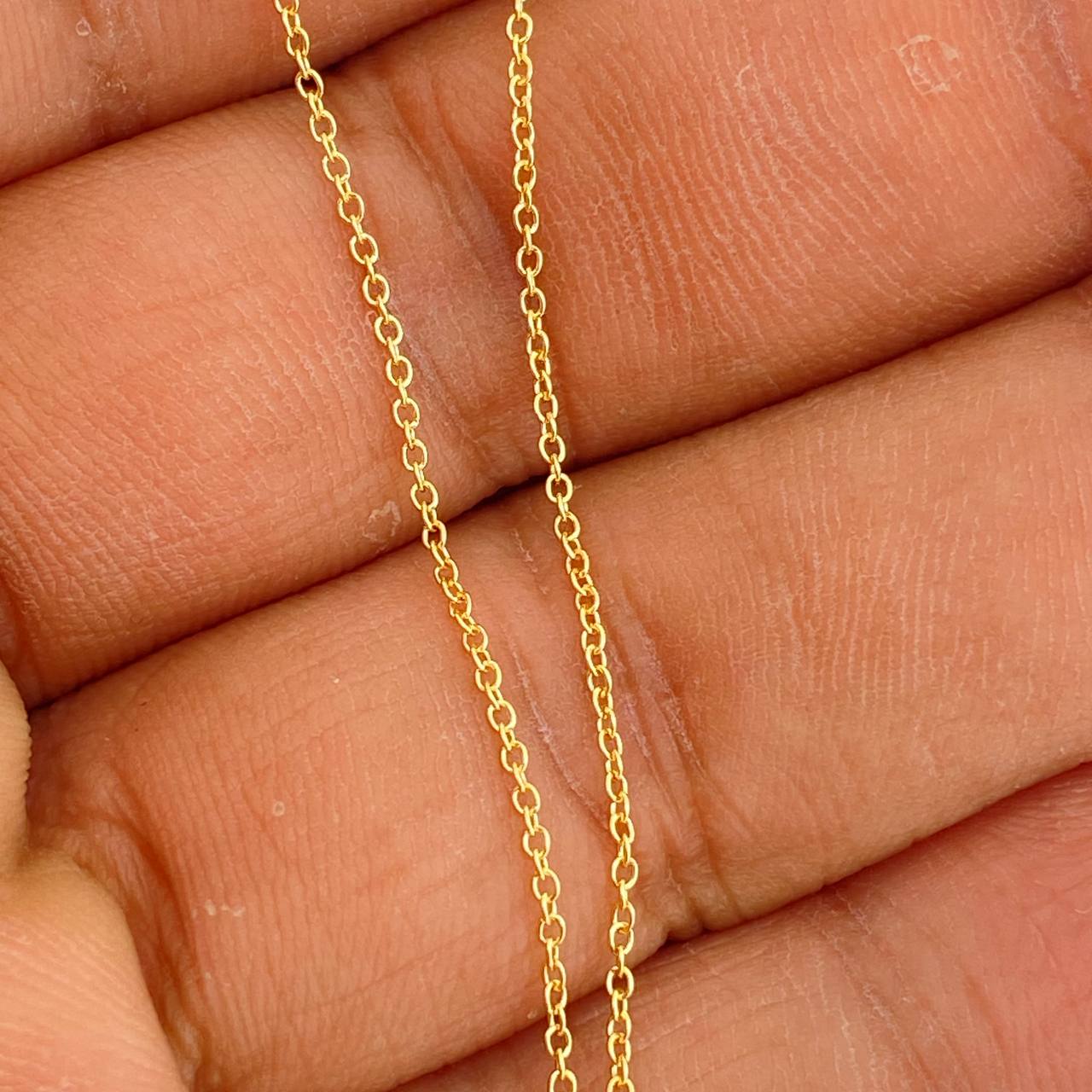 Cadena Aro Seguido 1.35gr / 18 in / 1mm Oro Amarillo +3 18K &