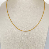 Rope Chain 1gr / 20 1/4 in / 1mm Yellow Gold +3 18K &