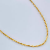 Rope Chain 1gr / 20 1/4 in / 1mm Yellow Gold +3 18K &