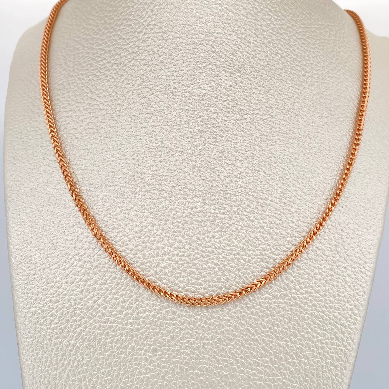 Cadena Franco 8.8gr / 23 1/2 in / 2.28mm Oro Rosa +3 18K %