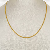 Cadena Cubana 2.95gr / 23 1/2 in / 1.5mm Oro Amarillo +1 18K &