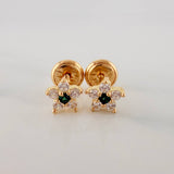 Topos Flor 0.75gr / 3.8mm Oro Amarillo 18K &