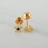 Topos Flor 0.75gr / 3.8mm Oro Amarillo 18K &